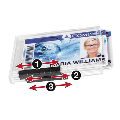 Portabadge PushBox Trio - 3 tessere inseribili - 5,4 x 8,7 cm - Durable - conf. 10 pezzi