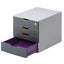 Cassettiera Varicolor Safe - 28 x 29,2 x 35,6 cm - 4 cassetti - con serratura - Durable