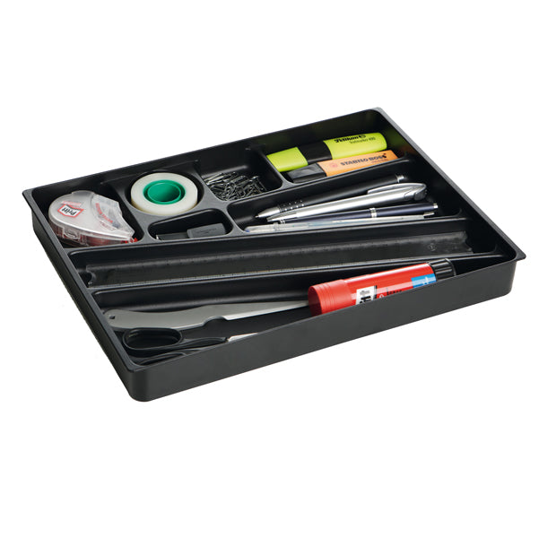 Vaschetta portaoggetti Idealbox per cassetti - 24 x 34 x 3,6 cm - nero - Durable
