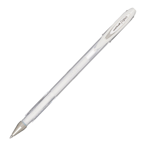 Penna a sfera gel con cappuccio Uni Ball Signo M120 - punta 0,7mm - bianco - Uni Mitsubishi