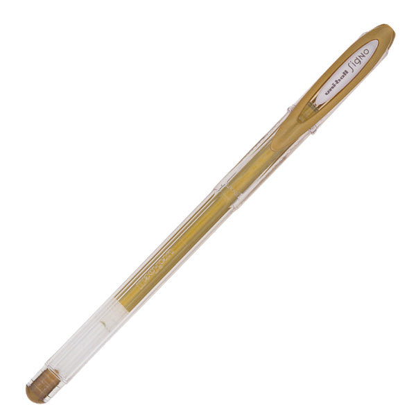 Penna a sfera gel con cappuccio Uni Ball Signo M120  - punta 0,8mm  - oro - Uni Mitsubishi