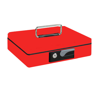 Cassetta portavalori Deluxe - 23 x 18,5 x 8 cm - rosso - Iternet