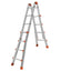 Scala telescopica Squadra - 8+8 gradini - alluminio - Marchetti