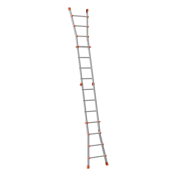 Scala telescopica Squadra - 8+8 gradini - alluminio - Marchetti