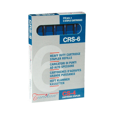 Caricatori CRS6 - 210 punti 6 mm - capacità massima 25 fogli - blu - Iternet - conf. 5 pezzi