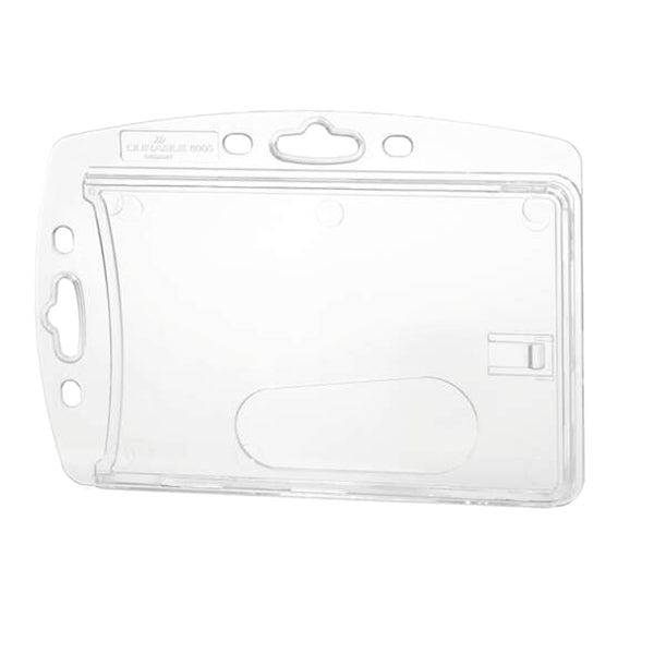 Portabadge rigido - 5,4 x 8,7 cm - trasparente - Durable - conf. 10 pezzi
