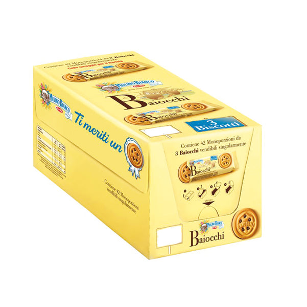 Mulino Bianco Baiocchi Monoporzione 28 g 3 Biscotti per Porzione Confezione 42 Monoporzioni