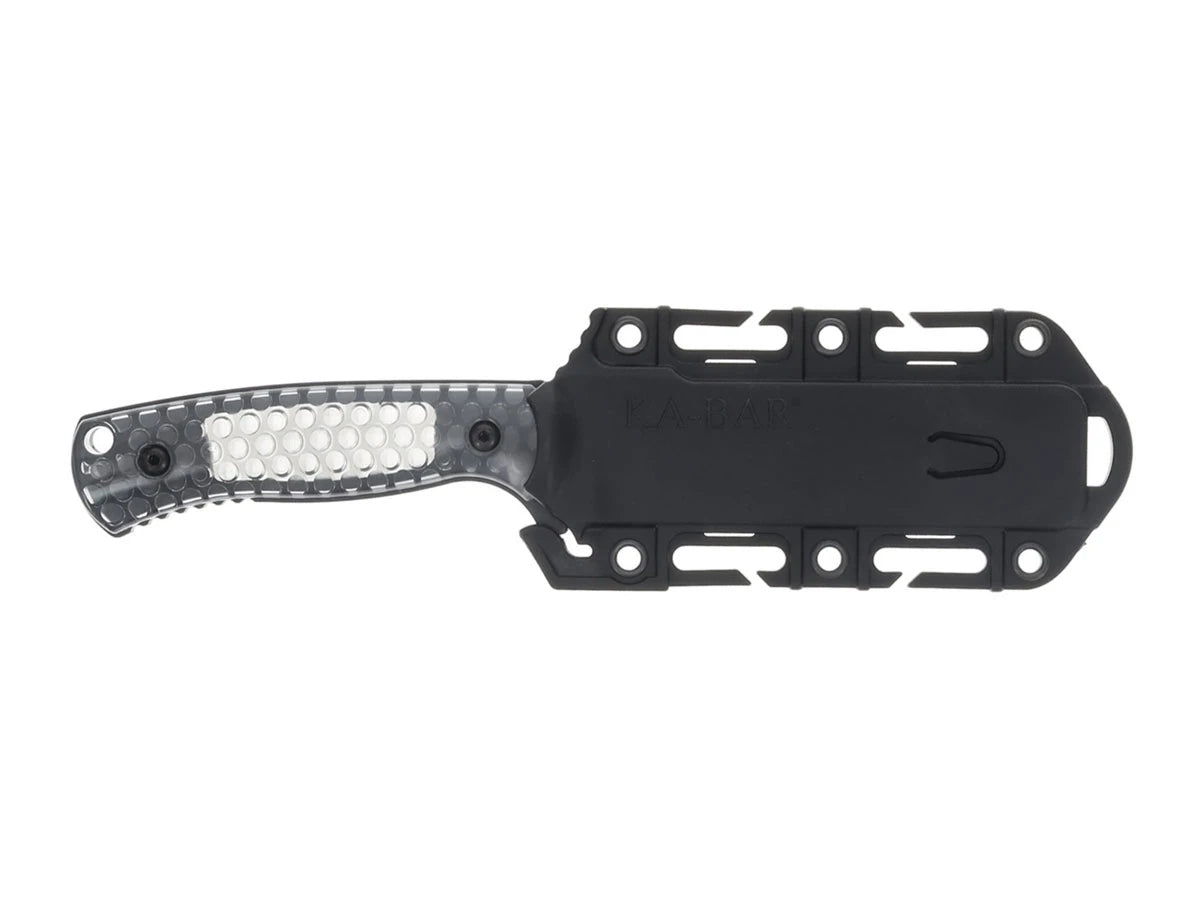 Ka-Bar Cool Name Drop Point 7700 dettaglio lama Cro-Van manico policarbonato fumo nido d'ape