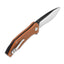 Dettaglio lama D2 black/satin QSP Raven 8,6 cm marrone