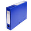 Scatola per archivio box - con bottone - 25 x 33 cm - dorso 6 cm - blu - Exacompta