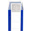 Scatola per archivio box - con bottone - 25 x 33 cm - dorso 6 cm - blu - Exacompta