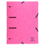 Cartella 3 lembi con elastico angolare - A4 - dorso 0,3 cm - cartoncino lustré - colori assortiti - Exacompta
