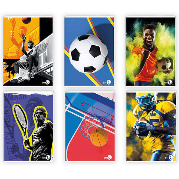Maxiquaderno Sport fantasia - A4 - 5mm - 40+2 fogli - 80gr - BM