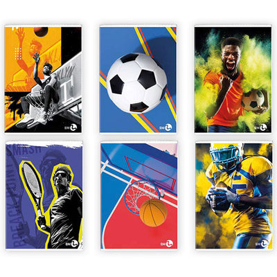 Maxiquaderno Sport fantasia - A4 - 5mm - 40+2 fogli - 80gr - BM