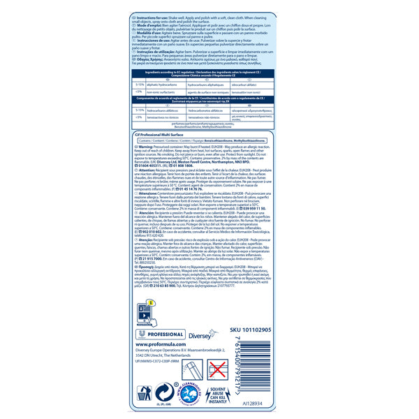 Spray Multi Surface - antistatico - profumo di pulito - 400 ml - Cif