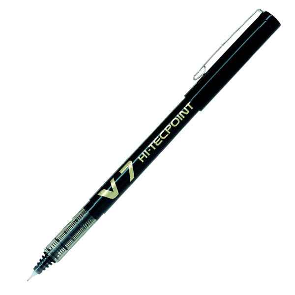 Roller con cappuccio Hi Tecpoint V7  - punta 0,7mm - nero  - Pilot - conf. 16 + 4 pezzi