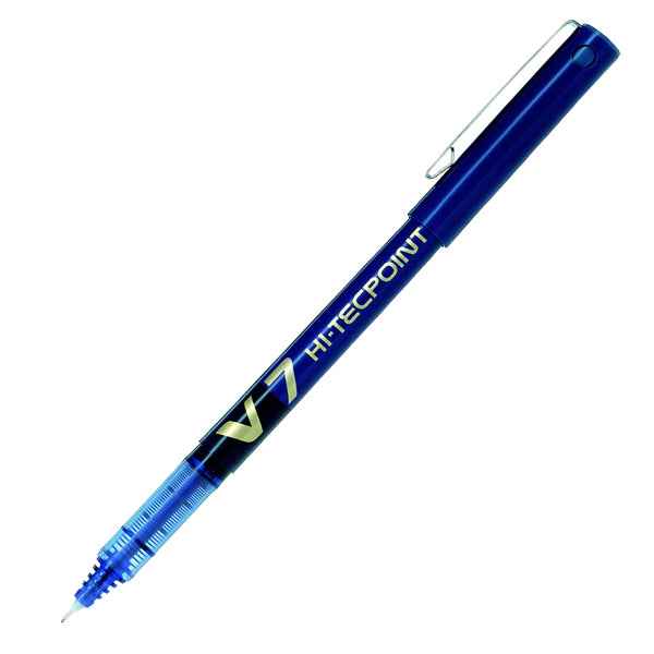 Roller con cappuccio Hi Tecpoint V7 - punta 0,7mm - blu  - Pilot - conf. 16 + 4 pezzi