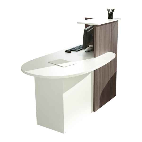 Reception concept - destra - 145 x 83 x 117 cm - bianco/frassino toscano