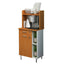 Mobile angolo Ristoro - punto caffè - 60 x 45 x 84 cm - bianco/noce chiaro