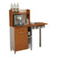 Allungo angolo Ristoro - punto caffè - 60 x 45 x 84 cm - bianco/noce chiaro