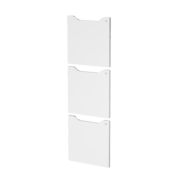 Set 3 ante per casellari Maxi Rainbow - con serratura - 36,8 x 36,8 cm - bianco