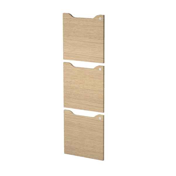 Set 3 ante per casellari Maxi Rainbow - con serratura - 36,8 x 36,8 cm - rovere