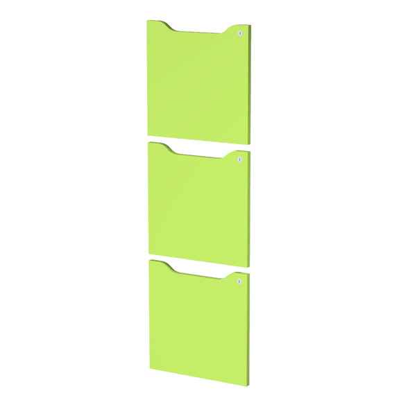 Set 3 ante per casellari Maxi Rainbow - con serratura - 36,8 x 36,8 cm - verde