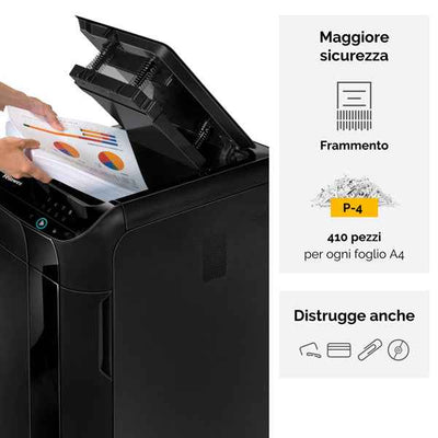 Distruggidocumenti AutoMax 550C - frammenti - 83Litri - Fellowes