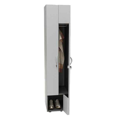 Armadio guardaroba - 2 ante - 40 x 52 x 185 cm - grigio