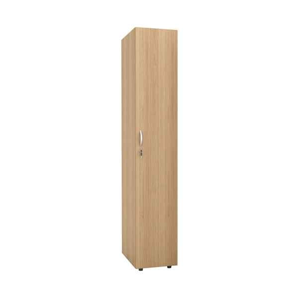 Armadio guardaroba - 1 anta - 33 x 52 x 185 cm - noce chiaro