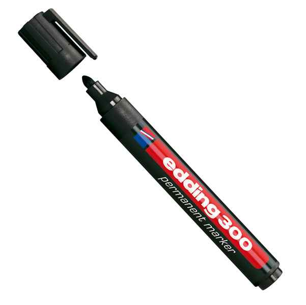 Marcatore permanente 300 - punta conica - da 1,5 a 3 mm - nero - Edding