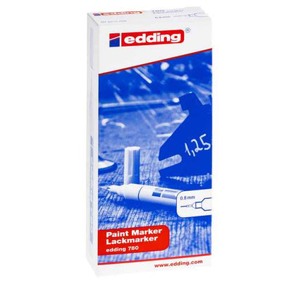 Marcatore permanente a vernice 780 - punta tonda extra fine - 0,8 mm - rosso  - Edding