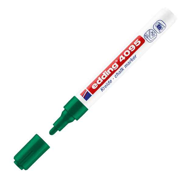 Marcatore a gesso liquido 4095 - punta tonda - da 2 a 3mm - colori assortiti - Edding - astuccio 4 pezzi