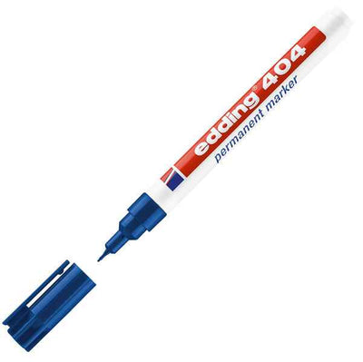 Marcatore permanente 404  - punta tonda extra fine  - 0,75 mm - blu - Edding