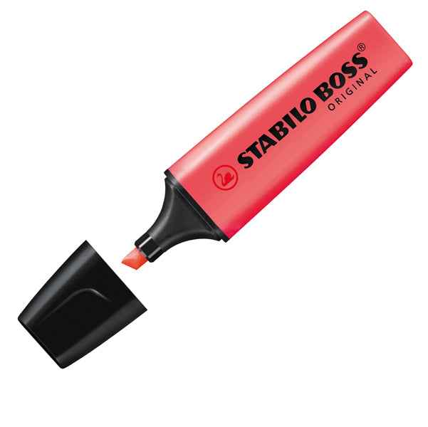 Evidenziatore Boss Original - punta a scalpello - tratto 2 - 5 mm - colori assortiti - Stabilo - busta 6 pezzi