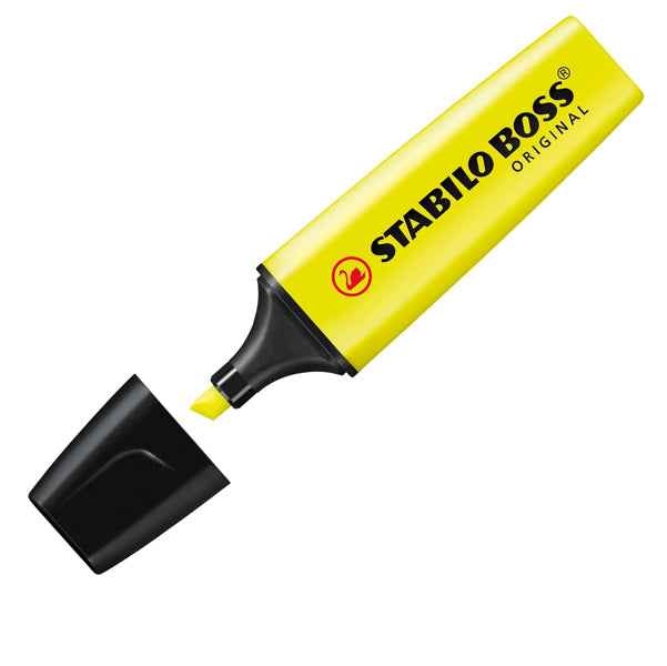 Evidenziatore Boss Original - punta a scalpello - tratto 2 - 5 mm - colori assortiti - Stabilo - cilindro 6 pezzi