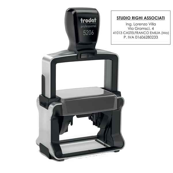 Timbro Professional 5206 - personalizzabile - 56 x 33 mm - 8 righe - autoinchiostrante - Trodat