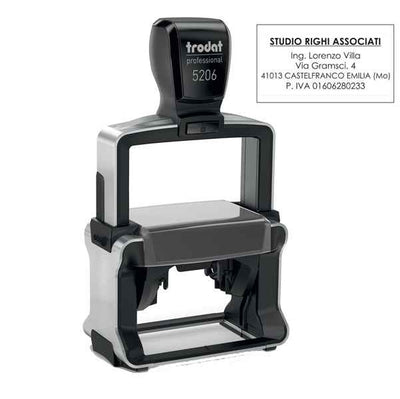 Timbro Professional 5206 - personalizzabile - 56 x 33 mm - 8 righe - autoinchiostrante - Trodat