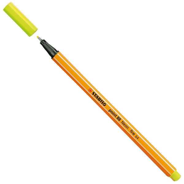 Fineliner Point 88 - tratto 0,4 mm - colori assortiti neon - Stabilo - conf. 6 pezzi