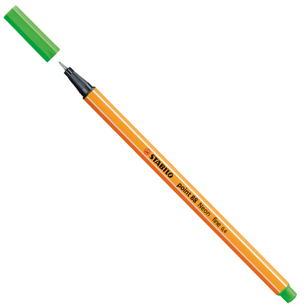 Fineliner Point 88 - tratto 0,4 mm - colori assortiti neon - Stabilo - conf. 6 pezzi
