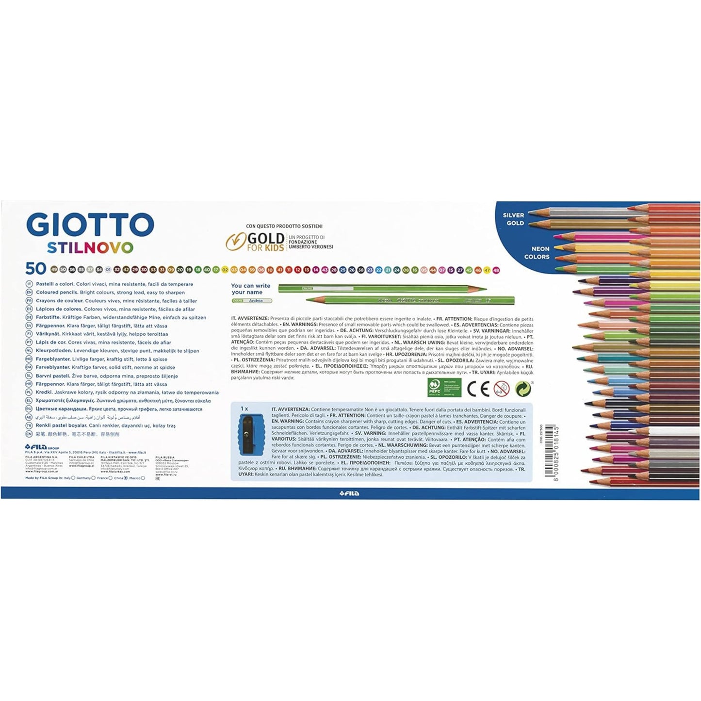 Pastelli Stilnovo - diametro mina 3,3 mm - Giotto - astuccio 50 pezzi