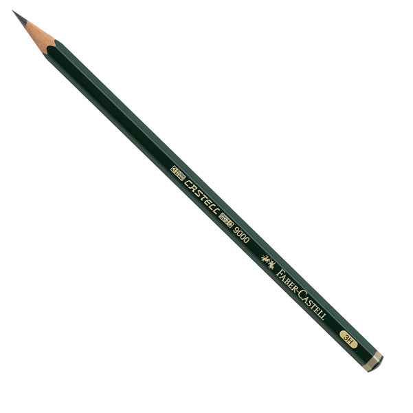 Matita in grafite Castell 9000 - gradazione 3H - esagonale - Faber-Castell
