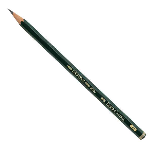 Matita in grafite Castell 9000 - gradazione 4H - esagonale - Faber-Castell