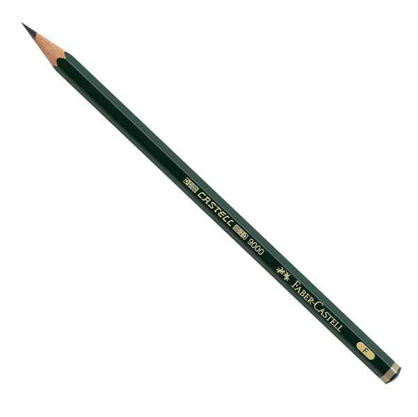 Matita in grafite Castell 9000 - gradazione F - esagonale - Faber-Castell