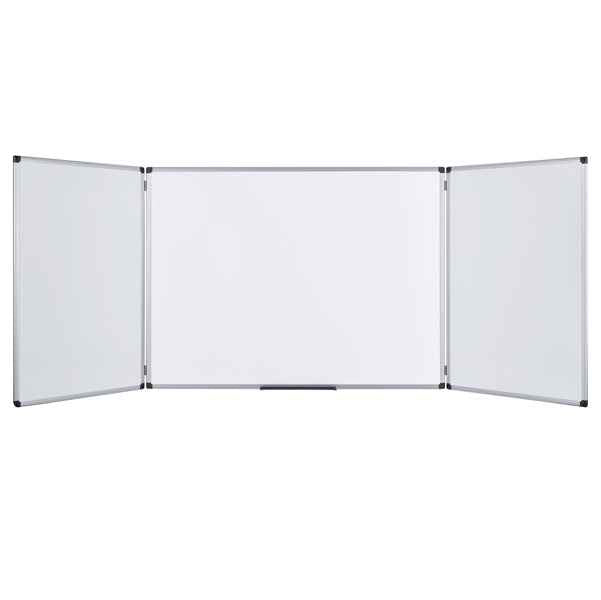 Lavagna magnetica Maya Trio - 90 x 240 cm (aperta) - bianco - Bi-Office