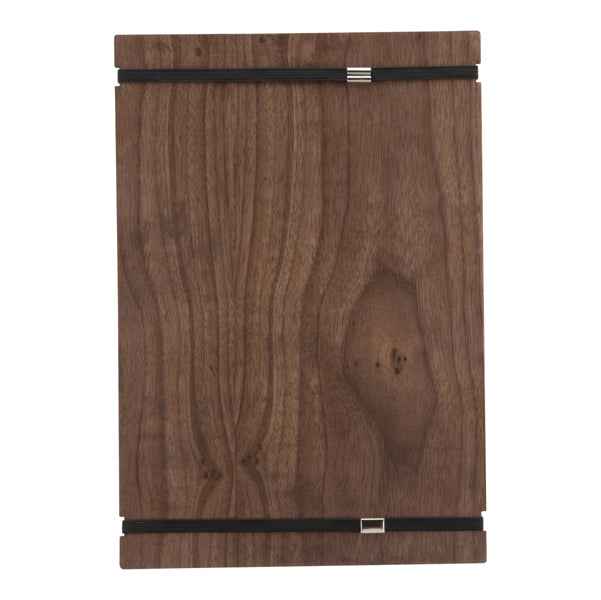 Portamenù Tablet con elastici - 32 x 22 cm - legno di noce - Securit