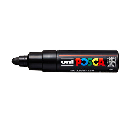 Marcatore a base d'acqua Uni Posca  PC7M - punta tonda large 4,5 mm-5,5mm - nero - Uni mitsubishi
