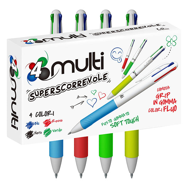 Penna a sfera 4 Multi Color - punta 1,00 mm - 4 colori - Osama