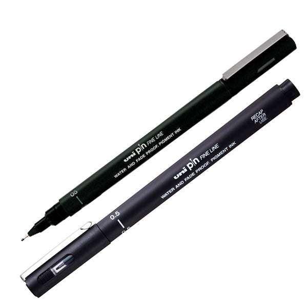 Pin fineliner - punta 0.5 mm - nero - Uni Mitsubishi