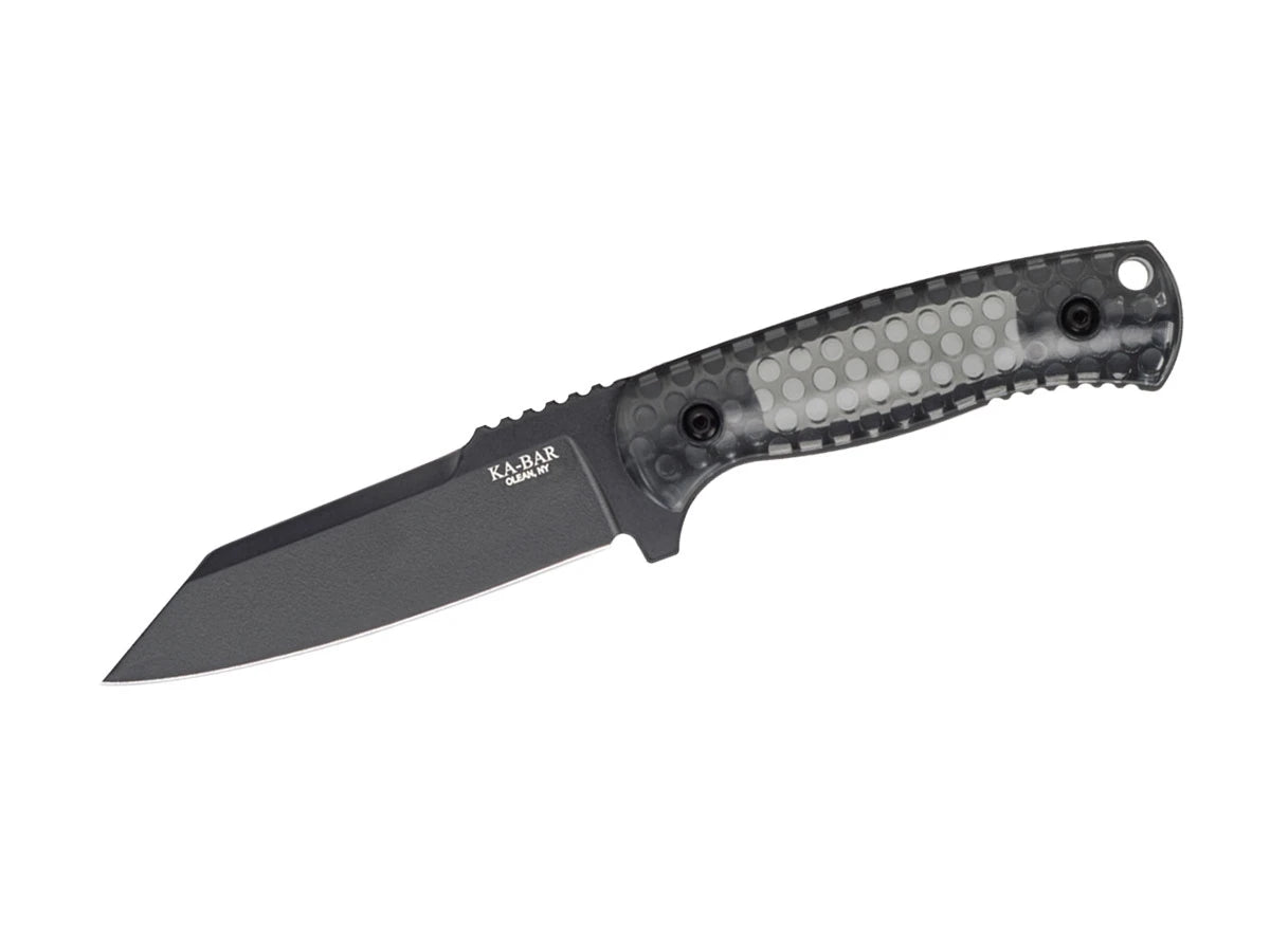 Ka-Bar Cool Name Reverse Tanto 7702 lama reverse tanto 1095 Cro-Van manico policarbonato fumo nido d'ape Les George - vista principale